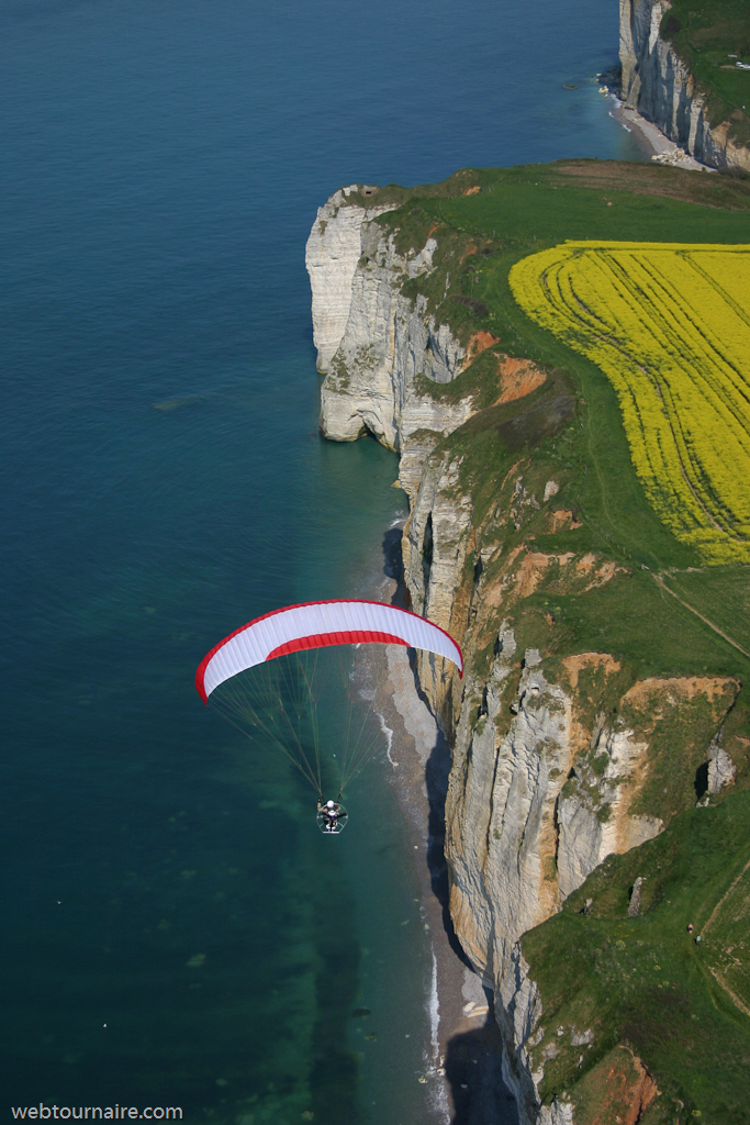 Didier au dessus des falaises d'Etretat
