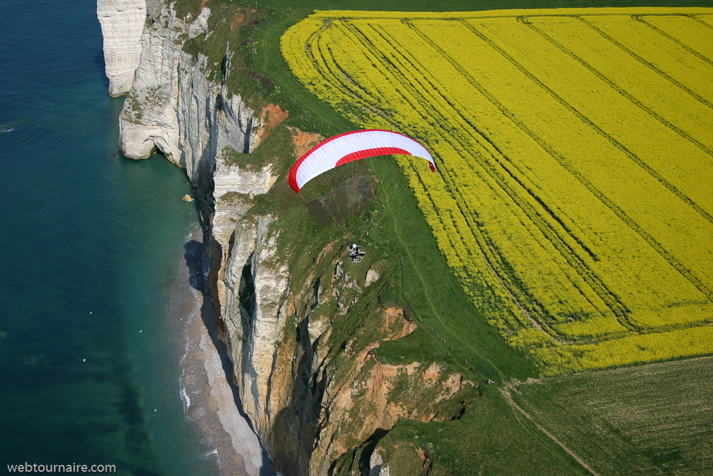Didier au dessus des falaises d'Etretat
