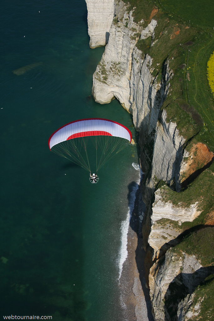 Didier au dessus des falaises d'Etretat