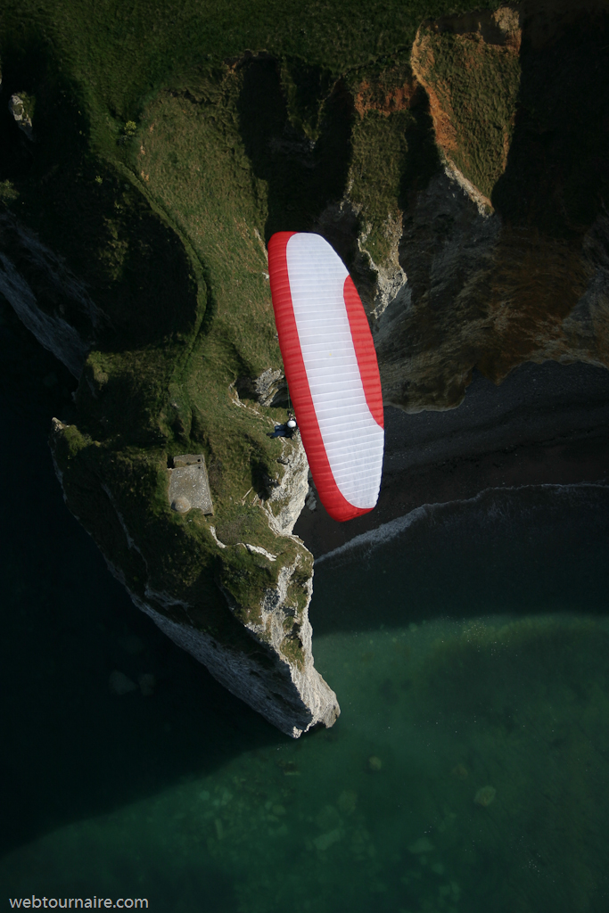 Didier au dessus des falaises d'Etretat