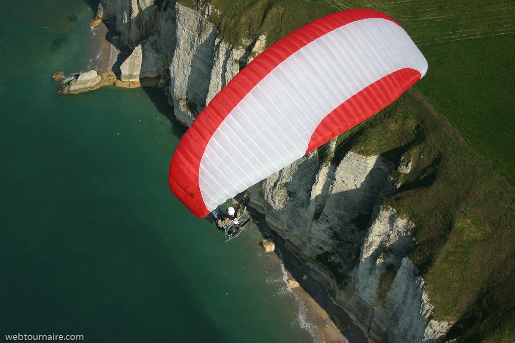 Didier au dessus des falaises d'Etretat