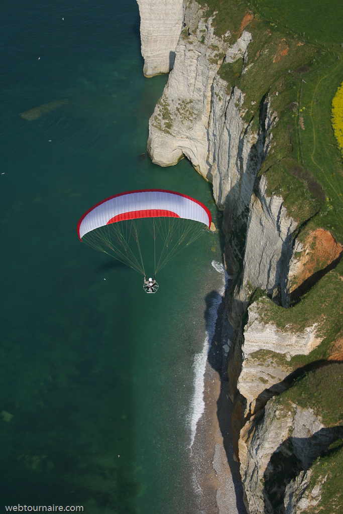 Didier au dessus des falaises d'Etretat