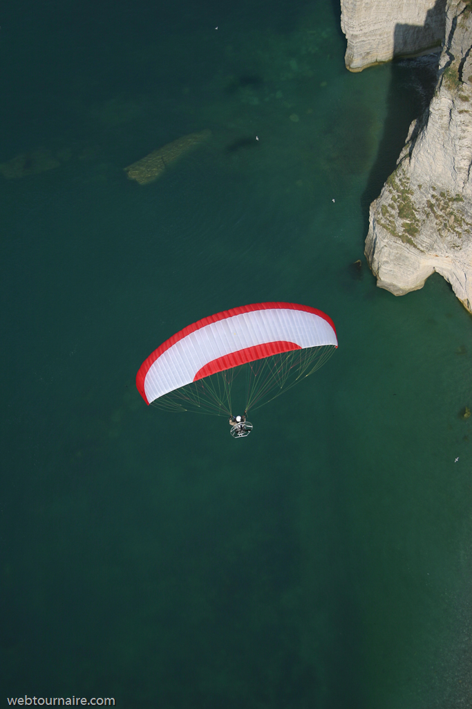 Didier au dessus des falaises d'Etretat