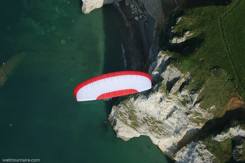 Didier au dessus des falaises d'Etretat