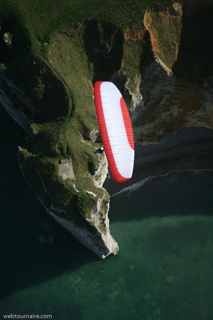 Didier au dessus des falaises d'Etretat