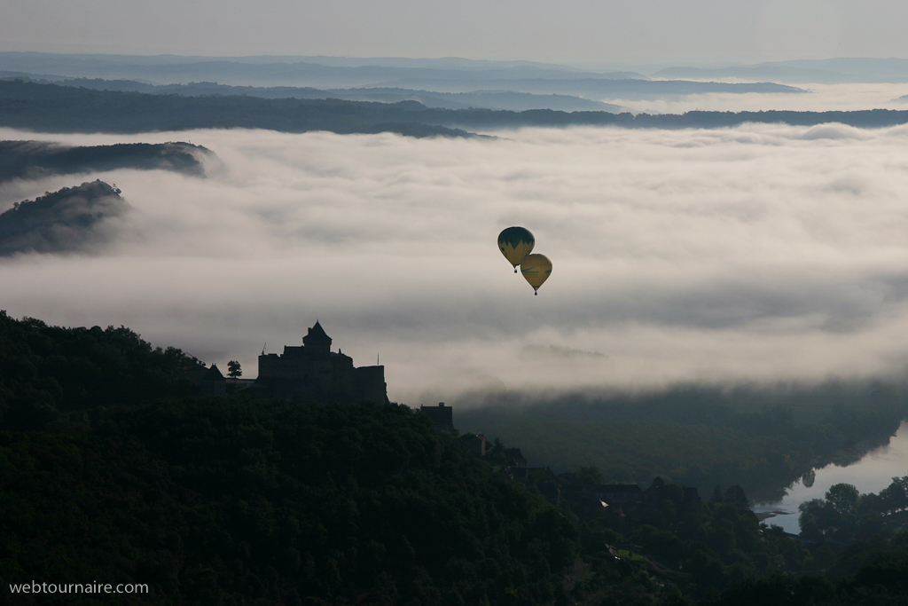 ballon sur la vallée de la Dordogne