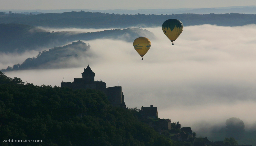 ballon sur la vallée de la Dordogne