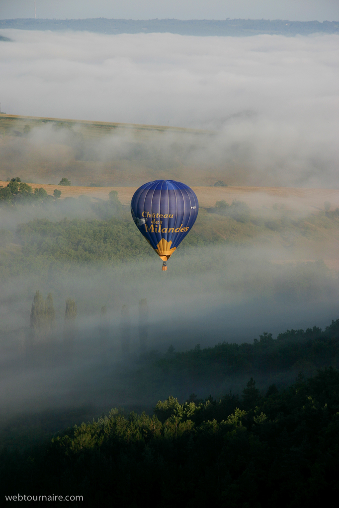 ballon sur la vallée de la Dordogne