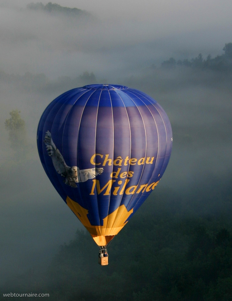 ballon sur la vallée de la Dordogne